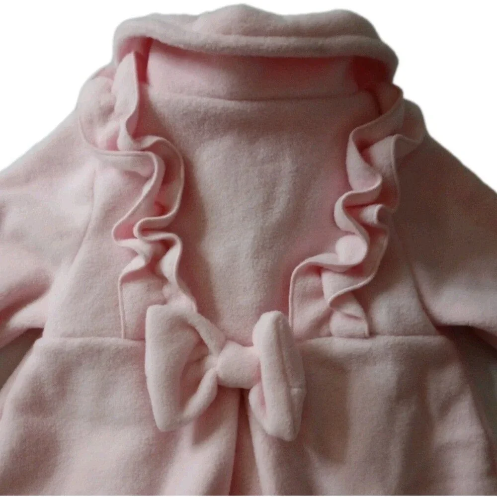 Goodlad Pink Fleece Pea Coat sz 6-9M Girls Infant Baby